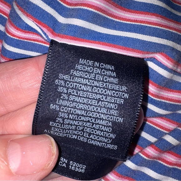 Liz Claiborne Denim Blazer with Red and Blue Striped Lining - Picture 7 of 9